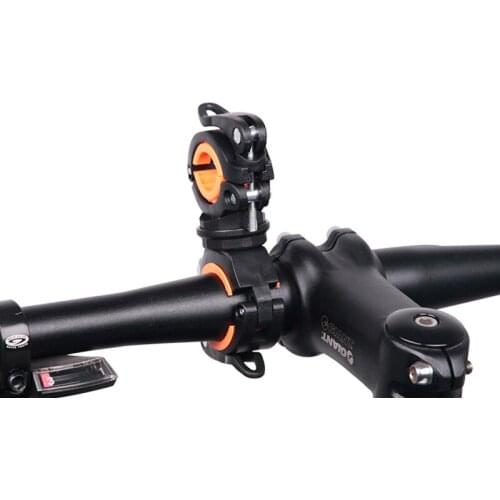 Free Shipping Universal Cycling Bike Flashlight Mount Holder Bicycle Led Light Mounting Holder 360° Rotation Clip Clamp