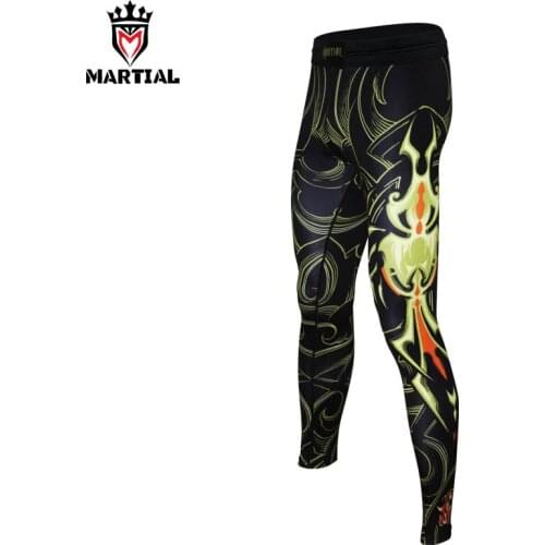 Martial :Cancer constellation breathable mma training clothing running trousers men bodybuilding leggings men sport tights