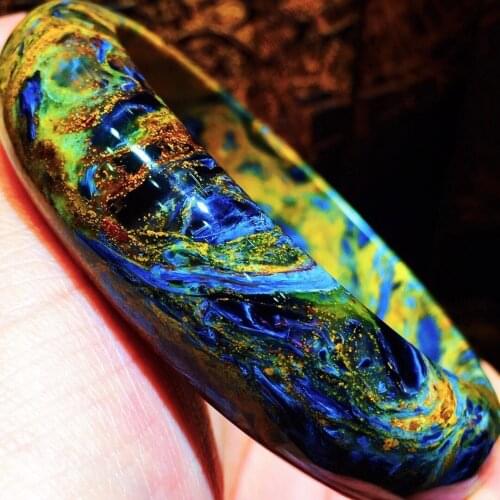 Natural Peterstone Ring Bracelet With Oil-Like Patterns And Colors Pulseira Armband Suitable For All Occasions