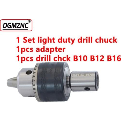 1SET collet chuck b16 b10 b18 b12 tapper chuck with adapter 5mm 6mm 8mm 10mm for drilling machine