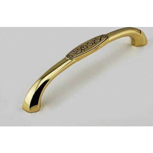 Acing Black Gold Silver European Style Modern Fashion Furniture Handle Cabinet Door Wardrobe Drawer(C.C.:128Length:142mm)