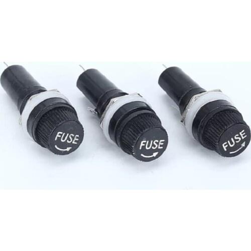 2pcs 5pcs Glass Fuse Holders 5x20 6x30 Insurance Tube Socket Fuse Holder For Insurance Panel Mount Fuse Holder