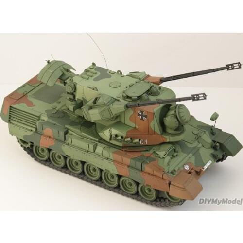 DIYMyModeI German cheetah antiaircraft gun DIY Handcraft Paper Model KIT Handmade Toy Puzzles Gift Movie prop
