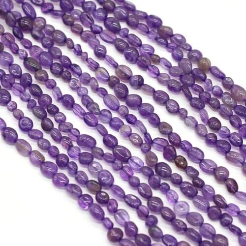 Natural Semi-precious Stone Beads Irregular Purple Amethysts Crystal Loose Spacer Beads for Jewelry Making DIY Necklace Bracelet