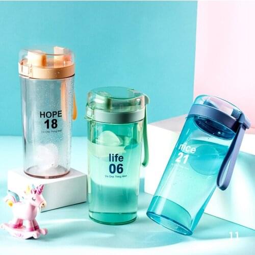 400ML Shake Cup with Stirring Ball Rope Portable Design Student Portable Outdoor Sports Bottle