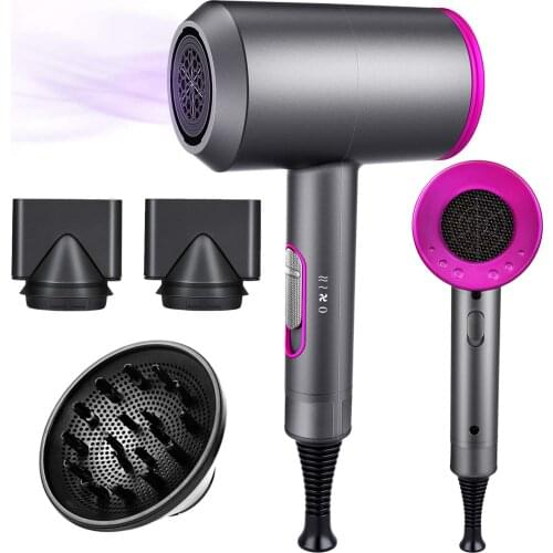 Professional Hair Dryer for Fast Drying Home SalonI Onic Hair Dryer 2 Nozzles & 1 Diffuse Hamer Blower Elektrische Haar Droger