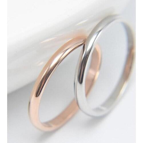 Simple Smooth Loop Man Woman Couple Finger Ring Index Finger Male Silvery Ring Little Finger Charm Jewelry Party Accessories