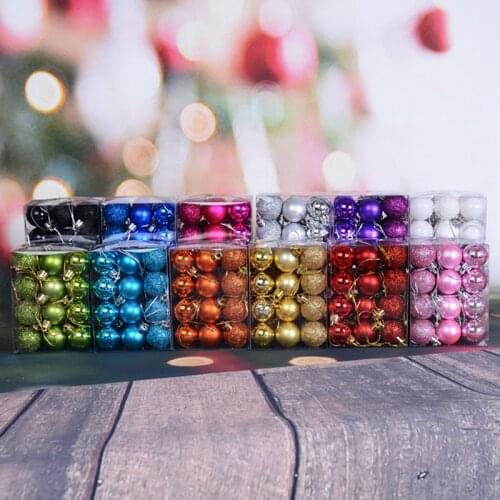 Christmas Decorations for Home 24Pcs 3 cm Xmas Ball Ornament Christmas Tree Decorations New Year Decorations