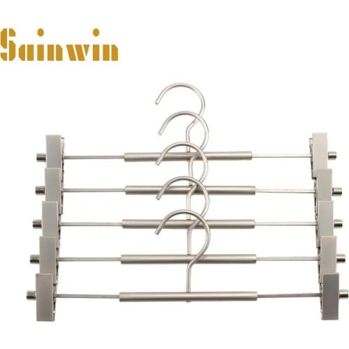 Sainwin 5pcs/lot 33cm Metal Hanger High Manganese Steel Pants Rack