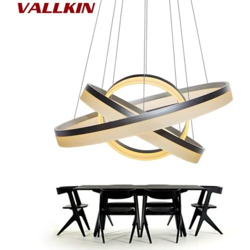 Modern Round design White acrylic LED Pendant Light lighting lustre hanging lamp luminaire suspendu Home Indoor Lamps