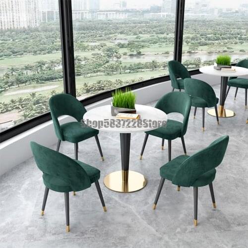 Light Luxury Dining Chair Family Restaurant Dark Green Chair Simple Negotiation Chair Designer Qianniaoge Makeup Chair Net Red