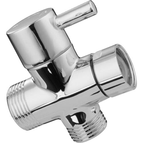 T-adapter 3-Ways Shower Head Shut-Off Valve G3/4inch G1/2inch Solid Brass Bath Toilet Bidet Sprayer Switch Diverter Chrome