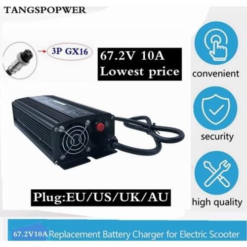 1PC lowest price672W 67.2V 10A Charger 60V Li-ion Battery Smart Charger Used for 16S 60V Lithium Li-ion e bike bicycle electric