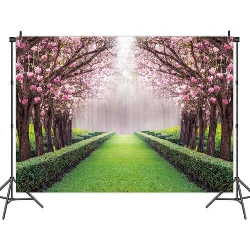 Spring Beautiful Cherry Blossom Trail Backdrops Photo Background Decor for Portrait Photography Photocall Studio Props