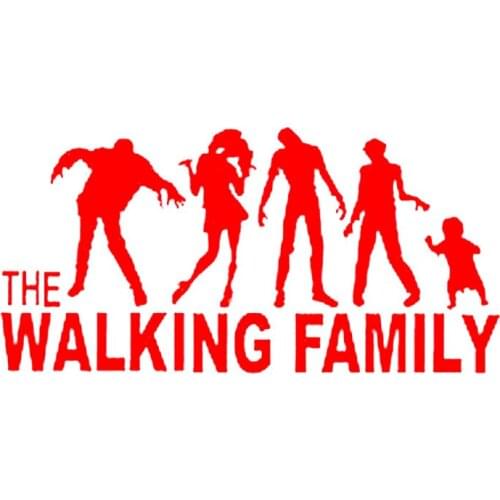 15.7cm*7.7cm Funny Familie On Board The Walking Dead Zombie Motorcycle Decal Car Sticker Vinyl S8-1085
