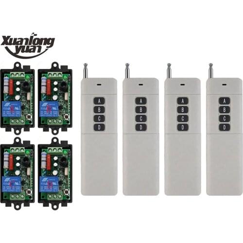 Xuanlongyuan 3000M Long Range AC220V 1CH RF Wireless Remote Control Switch System Transmitter+Receiver Garage Doors shutters
