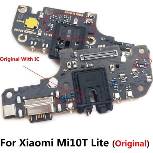 100% Original New USB Charger Dock Connector Charging Port Microphone Flex Cable For Xiaomi Mi 10T Lite Replacement Parts