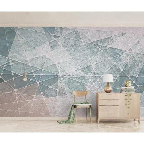 3d miniaturized triangular modern minimalistic Nordic geometric background wall painting