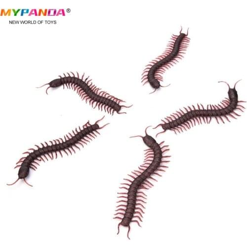 5pcs/lot Simulation Centipede Model Fake Insect Bug Toy Wholesales Practical Gags Jokes Horror Halloween Props Tricks