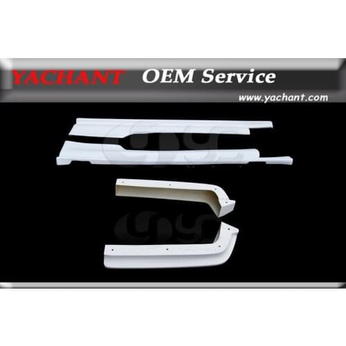 Fiber Glass FRP Side Skirt & Rear Bumper Spats Corners Fit For 99-02 Skyline R34 GTR NI Z-Tune Style Kit ONLY FOR GTR-STYLE BAR