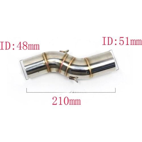 Slip On Motorcycle Exhaust Muffler TRK502X TRK 502X Middle Link Pipe Mid Tube Connection