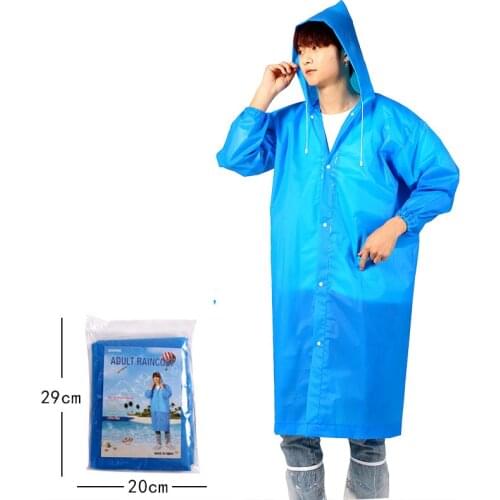 Travel Portable EVA Frosted Raincoat Thicken Unisex Riding Hiking Outdoor Poncho Adult 15 Silk