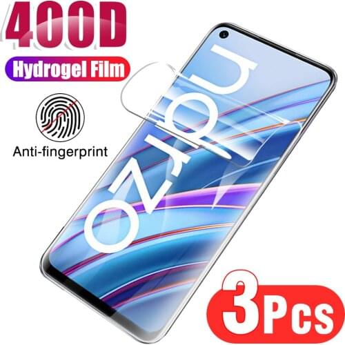 3PCS HD Hydrogel Film For Realme Narzo 30 Screen Protector For Oppo Realme Narzo 30 4G Realmy RMX2156 Proective Film Not Glass