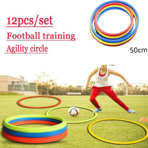 12Pcs /Set Agility circle Football training equipment marker physical fitness ring 50 cm circle 15 inch