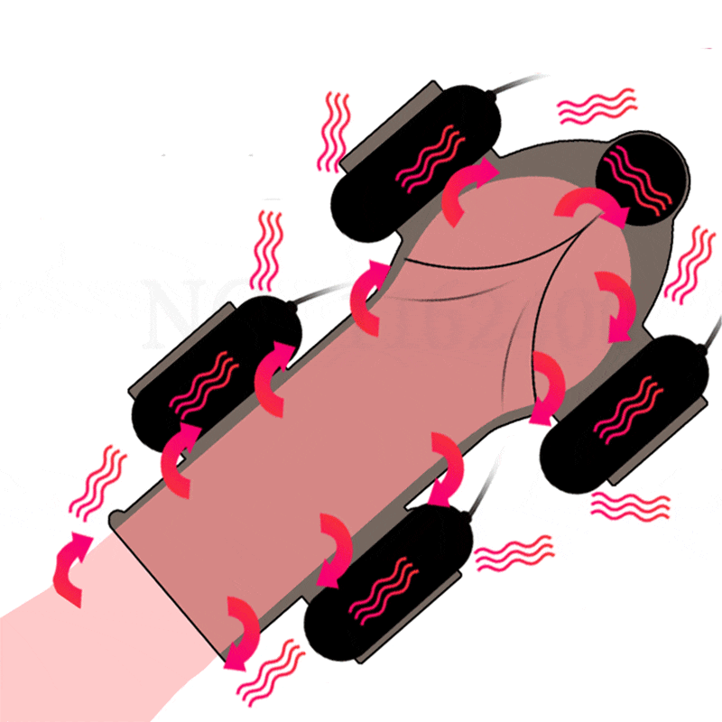 Powerful 5 Motors 12 Speed Glans Vibrators Delay Lasting Trainer Penis Dick Male Masturbator Massager With Caps Sex Toy For Man