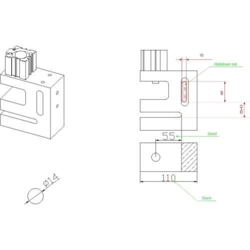 Punch diameter 14mm pneumatic hole puncher for plastic bag making machine