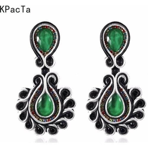 Ethnic Style Simple Temperament Leather Long Earrings Jewelry For Women Soutache Handmade Production Big Drop Earring Oorbellen