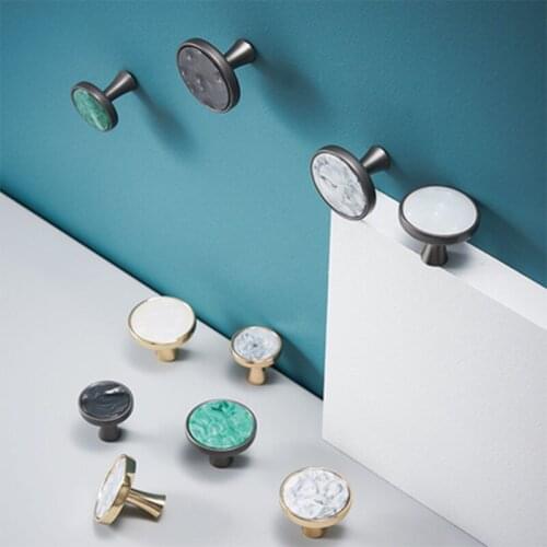 Cabinet Knobs Simplicity Single Hole Furniture Handles Knobs Ink Wash Golden Handles Kitchen Cabinet Drawer Pulls Wall Hanging