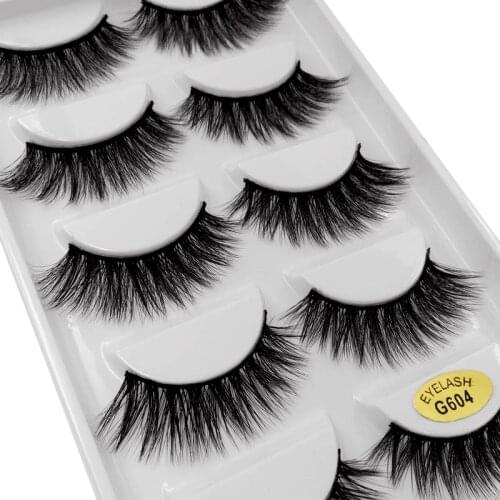 SHIDISHANGPIN 5pairs false eyelashes thick mink eyelashes 3d mink lashes natural false lashes eyelash extension cilios maquiagem