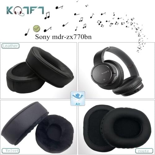 KQTFT 1 Pair of Velvet leather Replacement EarPads for Sony mdr-zx770bn Headset Earmuff Cover Cushion Cups