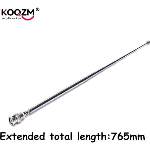 360 Degrees 765mm Telescopic Antenna Q9 BNC Connector Portable FM Radio Scanner VHF UHF TW