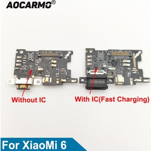 Aocarmo USB Charging Port For XiaoMi 6 Mi6 Connector Charger Plug Dock Mic Microphone Repair Part