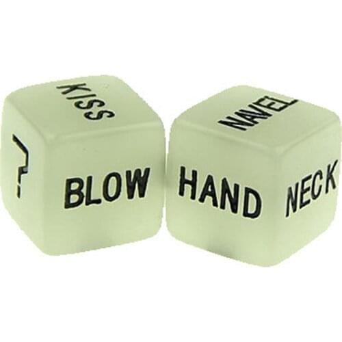 2pcs/lot funny dice glow in the dark motel bedroom party game toy for Grownups adult couple lovers gift novelty toy
