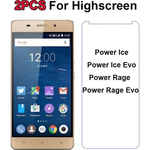 2PCS Tempered Glass Film For Highscreen Power Ice/Evo 5.0 inch 9H 2.5D Screen Protector For Highscreen Power Rage Evo Case Glass
