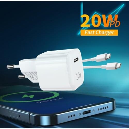 USB C Charger 20W PD Quick Charge 3.0 Fast Charging Type C EU Adapter For iPhone 12 Pro Max Huawei P30 Xiaomi Mi Mix 4 3 Samsung