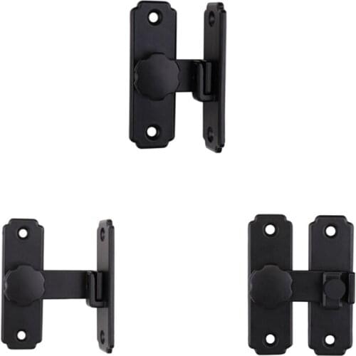 Latch Hasp Stainless Steel Hardware Buckle Home Durable Black Sliding Gate Barn Door Lock