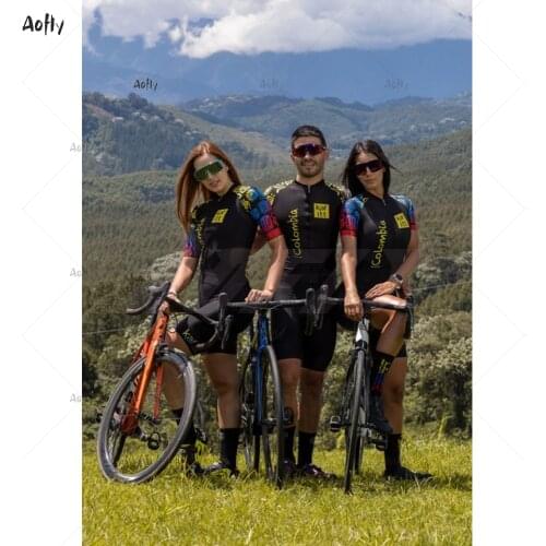 Kafitt colombia black Couple cycling suit Triathlon Set Triathlon Maillot Ropa Ciclismo womens Clothes cycling jumpsuit summer