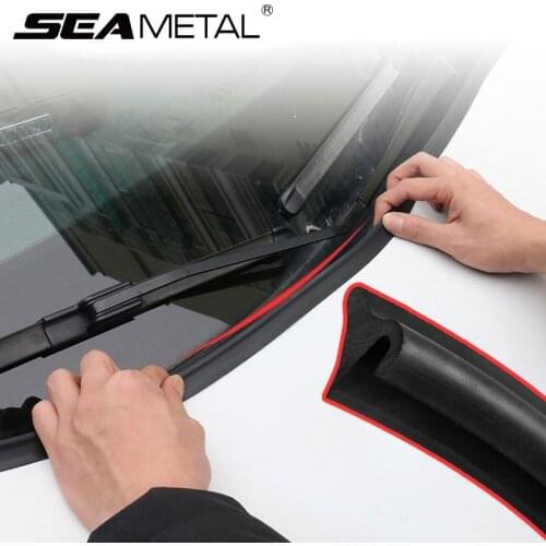 1.8m Car Rubber Seal Spoiler Strip Auto Front Rear Windshield Spoiler Front Window Hood Sealing Trim Auto Windshield Accessories