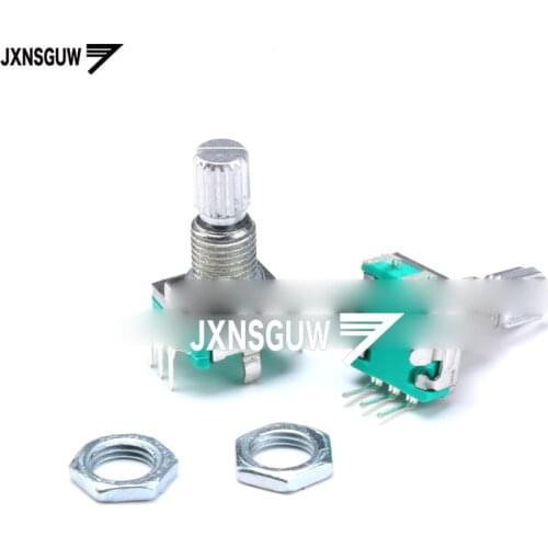 10PCS Plum shank rotary encoder switch EC11 digital potentiometer with a switch handle 5 foot length 15mm