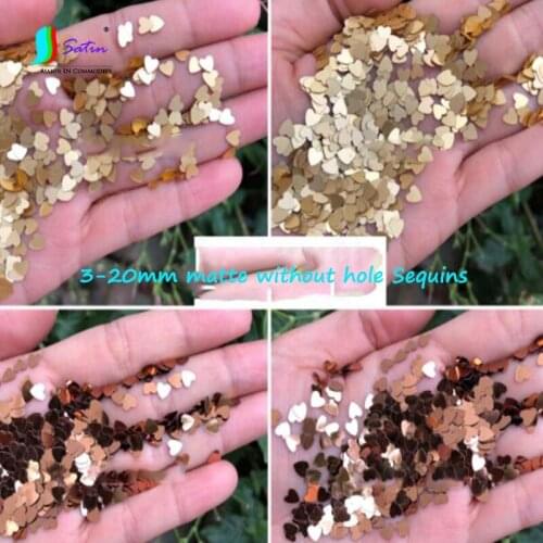 500g Wholesale Gold Coffee 3/4/6/10/15/20mm Matte Love No Hole Sequins DIY Manicure Creative Handmade Jewelry Decoration Sequins