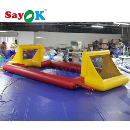 7x5x2mH PVC Inflatable football pitch soccer field football court with blower for outdoor/indoor family school activity