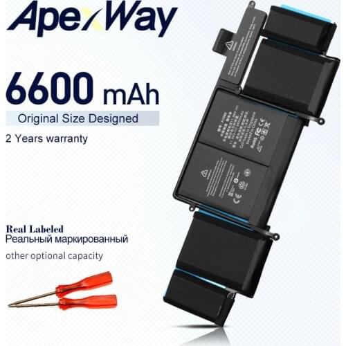 ApexWay 11.42V 74.9Wh A1582 Battery for Apple Macbook 13'' 1502 ( 2015 year ) PRO RETINA