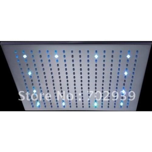 Free shipping brass square led shower head (40X40cm)