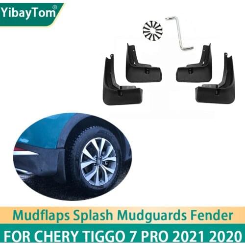 4 pcs Front & Rear Mudflaps Splash Mud Guard Mud Flap Mudguards Fender For Chery Tiggo 7 Tiggo7 Pro 2021-2020 Accessories
