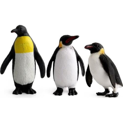 Simulation Spheniscidae Models Figurines Polar Arctic Animal Figures Antarctic Set,Easter Eggs Toppers Christmas Birthday Gift