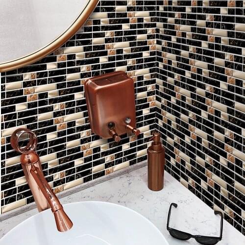 Funlife 54Pcs Original Eco-friendly Waterproof PVC 20x10cm Stone Texture Removable Stickers For Wall Tile and Furnitures Decors